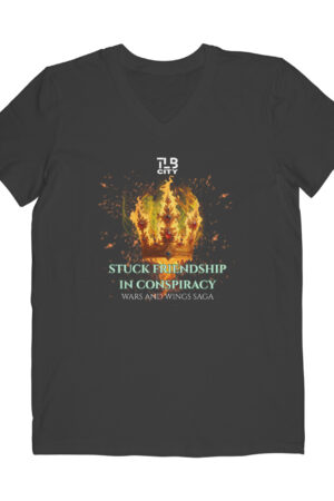 Stuck Friendship in Conspiracy Half Sleeve V-Neck T-Shirt