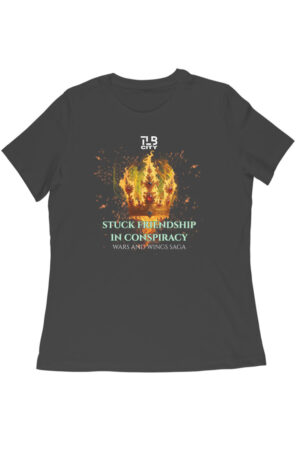 Stuck Friendship in Conspiracy Women Round Neck T-Shirt