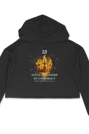 Stuck Friendship in Conspiracy Crop Hoodie