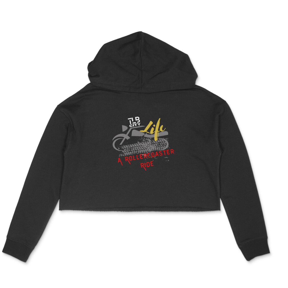 Life - A Rollercoaster Ride Crop Hoodie