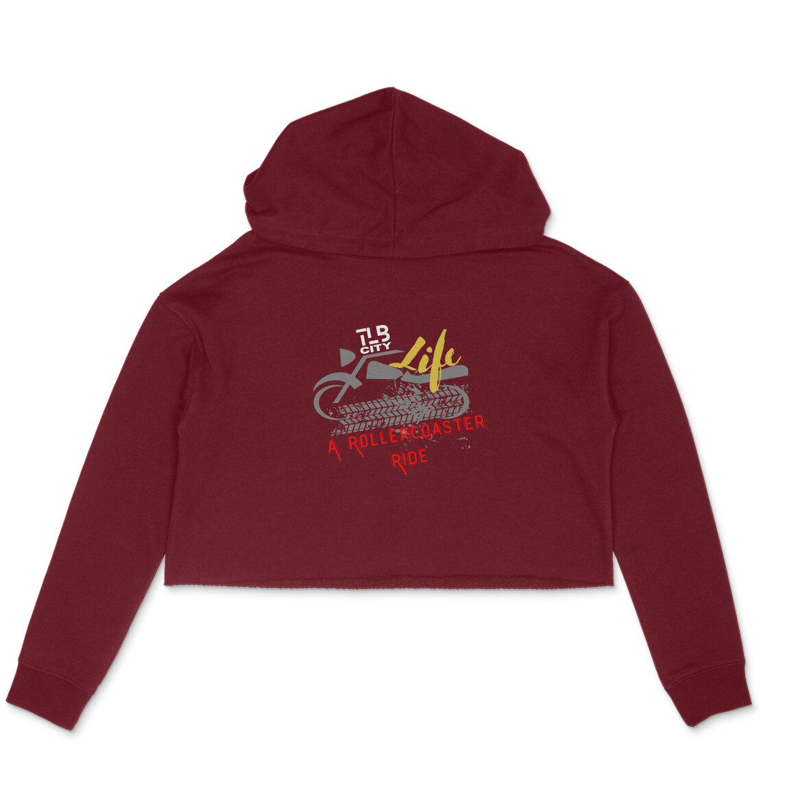 Life - A Rollercoaster Ride Crop Hoodie - Image 2