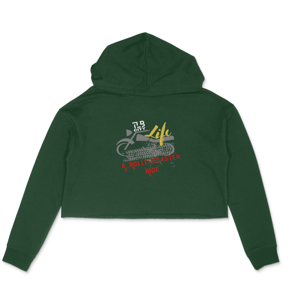 Life - A Rollercoaster Ride Crop Hoodie - Image 3