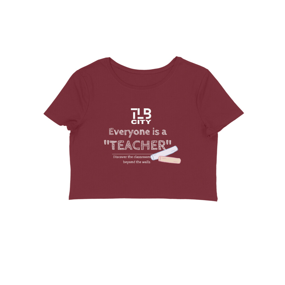 Everyone is a Teacher Crop Top - Image 3