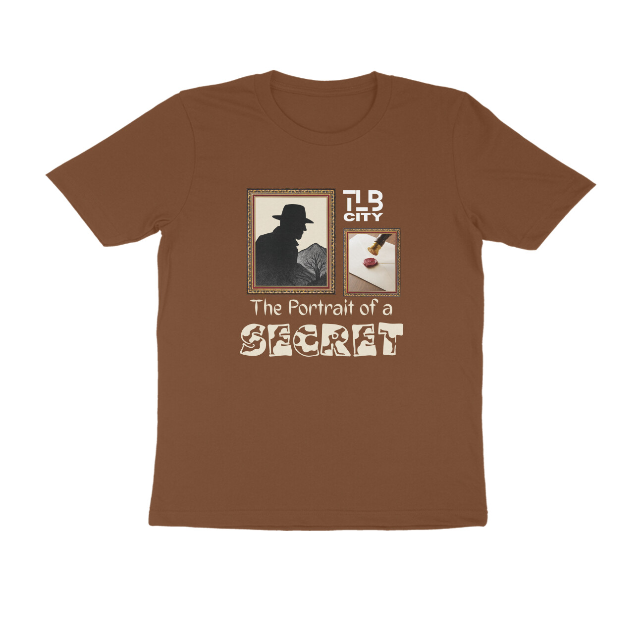 The Portrait of a Secret Men Round Neck T-Shirt - Image 3