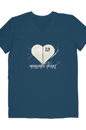Mirrored Heart V-Neck T-Shirt