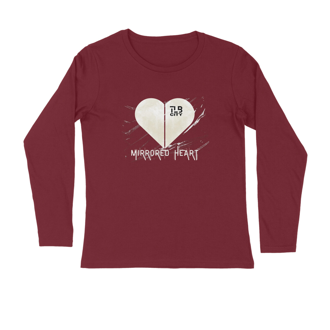 Mirrored Heart Long Sleeves T-Shirt
