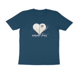 Mirrored Heart Men Round Neck T-Shirt