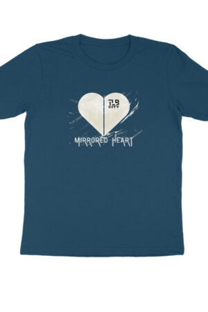 Mirrored Heart Men Round Neck T-Shirt