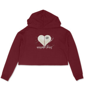 Mirrored Heart Crop Hoodie