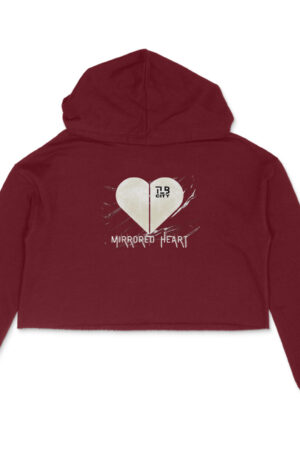 Mirrored Heart Crop Hoodie