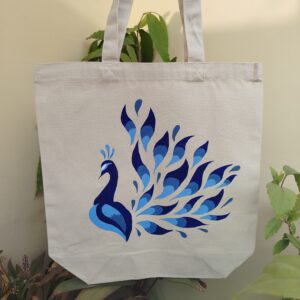 White Handpainted ToteBags | Nidhi Bhatia