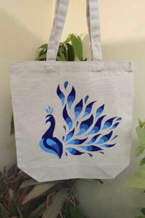 White Handpainted ToteBags | Nidhi Bhatia