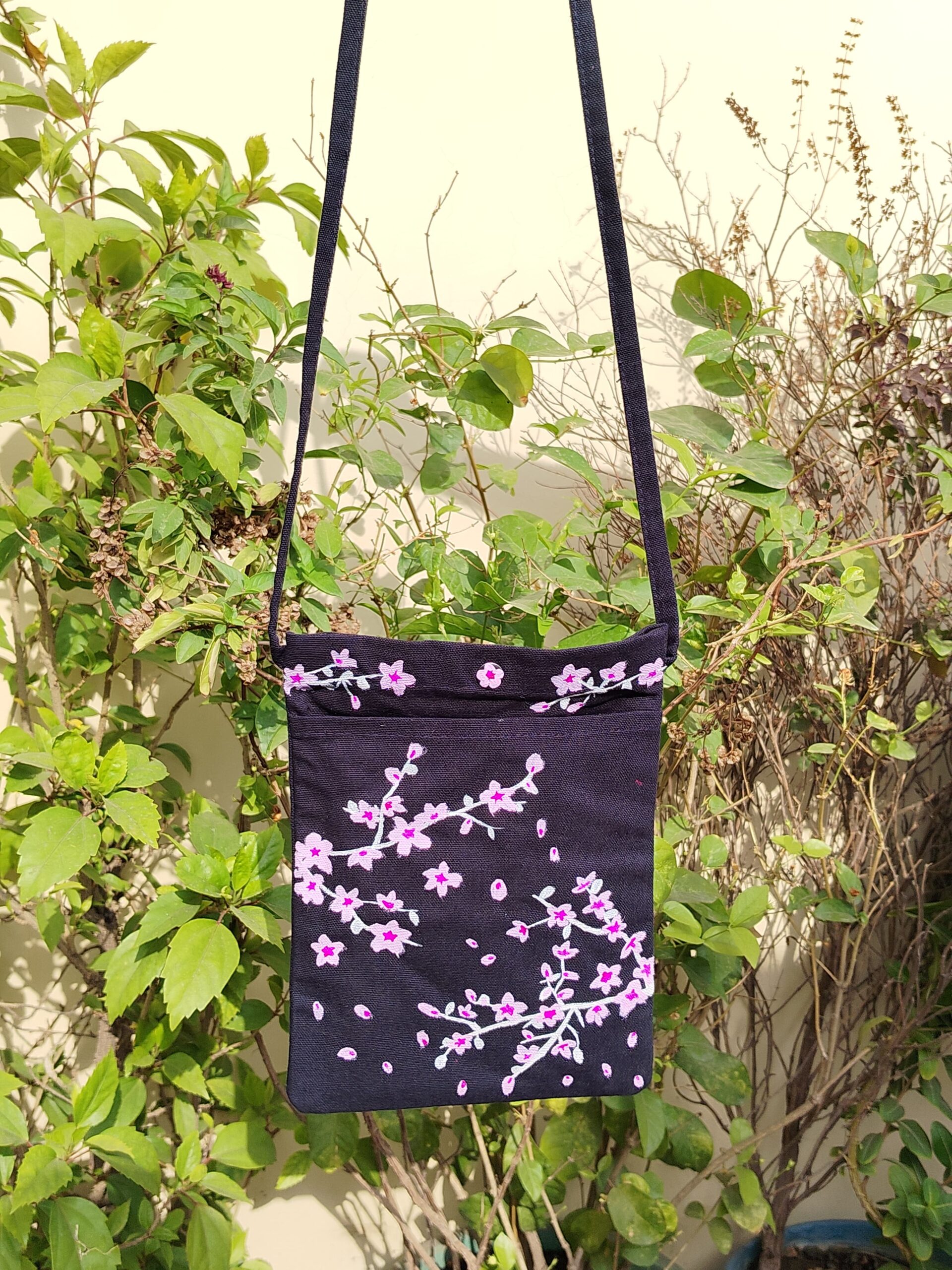 Black Handpainted ToteBags | Nidhi Bhatia - Image 2